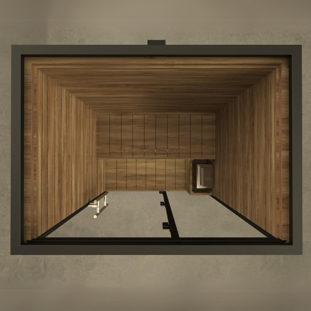 harmone hele mini mirrored glass sauna