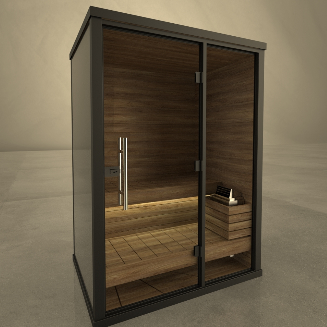 harmone hele mini mirrored glass sauna