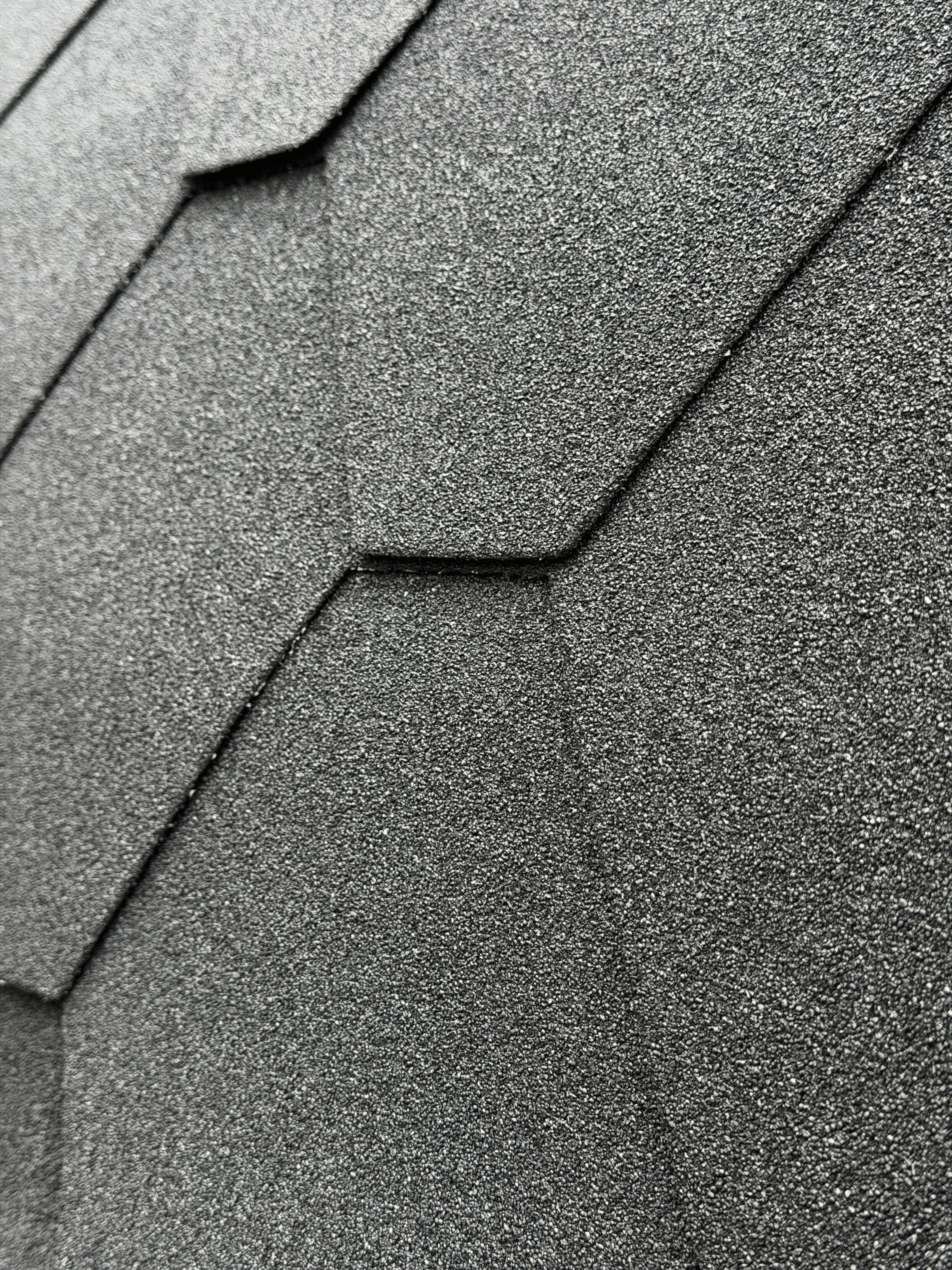 Close-up of gray roof shingles