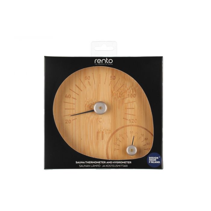 Rento Bamboo Thermometer & Hygrometer